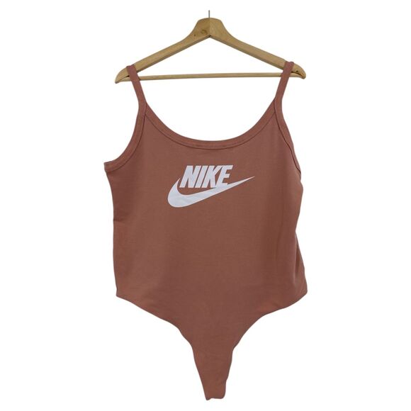 Nike Women's Plus Size 1X Bodysuit Blush tank top athletic exercise - Picture 4 of 7